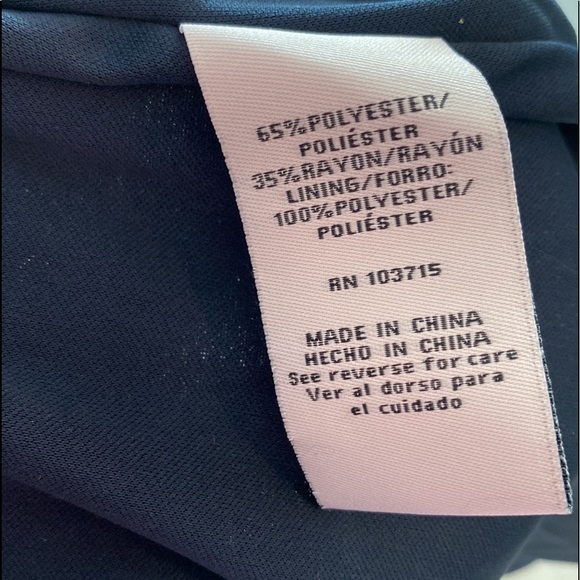 Nanette Lepore Womens Navy Button Front Midi Dress Size 4 - Picture 7 of 7